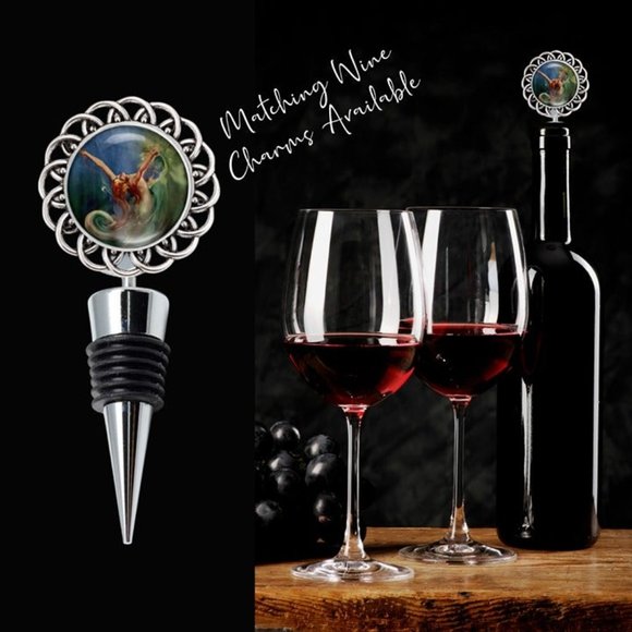 Retro Mermaid Sea Siren Art Custom Deluxe Wine Stopper Gift Idea Collector New - Picture 1 of 2